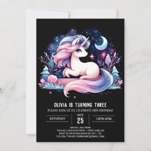Sweet Minimalist Horse Birthday Invitation