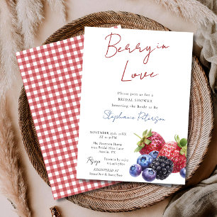 Sweet Mixed Berries Berry In Love Bridal Shower  Invitation