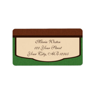 Sweet Mocha & Green Address Labels