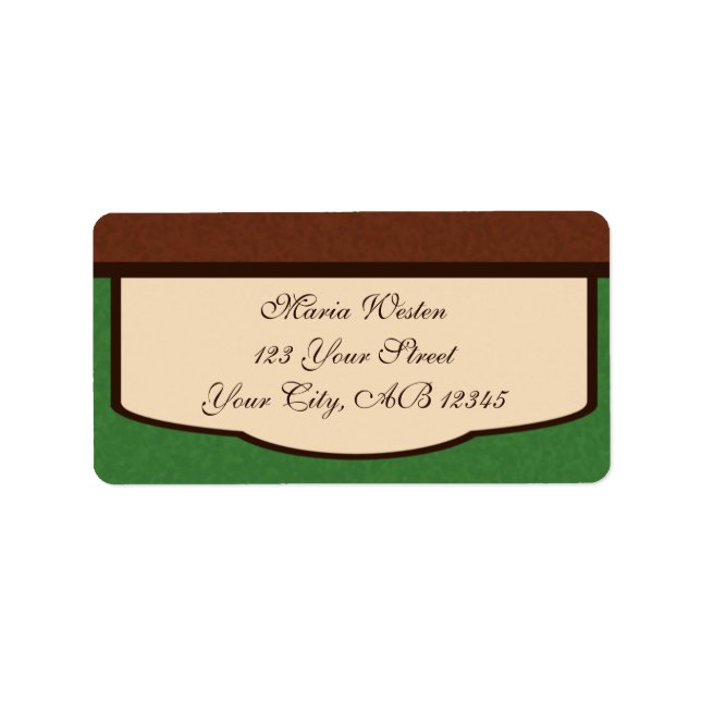 Sweet Mocha & Green Address Labels (Front)