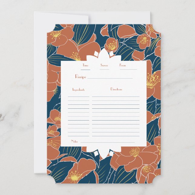 Sweet Mock Oranges Flat Recipe Card (Front)