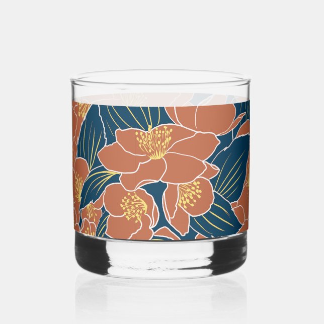 Sweet Mock Oranges Whiskey Glass (Front)