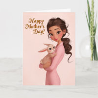 Sweet Mom and Bunny Mother’s Day Card
