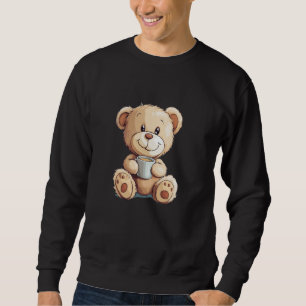 Sweet Moments with Teddy Bear and Cup Sweatshirt