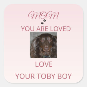 Sweet Moments With Your Fur-Kid Square Sticker