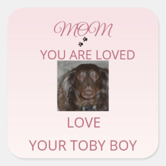 Sweet Moments With Your Fur-Kid Square Sticker