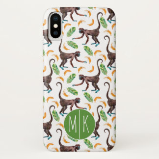 Sweet Monkeys Juggling Bananas | Monogram Case-Mate iPhone Case