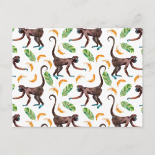 Sweet Monkeys Juggling Bananas Postcard