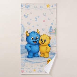 Sweet Monster Friends Bubble Bath Adventure Towel Set