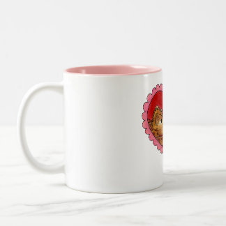 Sweet Mother and Daughter Dinosaur Heart Mug