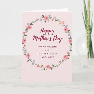 Sweet Mother In Law Day Roses Card