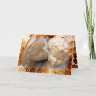 Sweet mother kissing holiday card