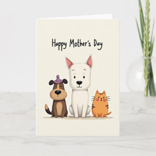 Sweet Mothers Day Animal Friends Card