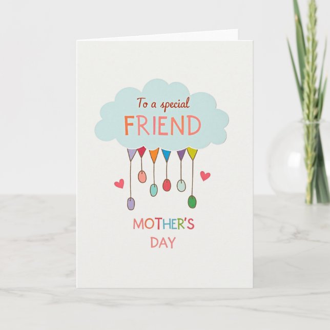 Sweet Mothers Day Cloud Art Card (Front)