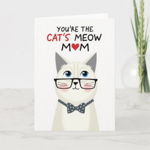 Sweet Mothers Day Feline Art Card