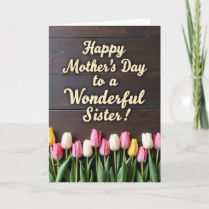 Sweet Mothers Day Floral Sister Card