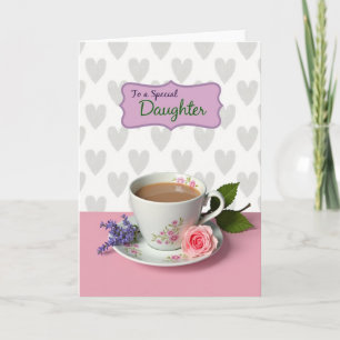 Sweet Mothers Day Floral Teacup Card