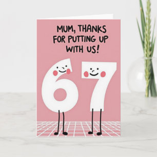 Sweet Mothers Day Number Card
