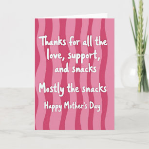 Sweet Mothers Day Snack Card