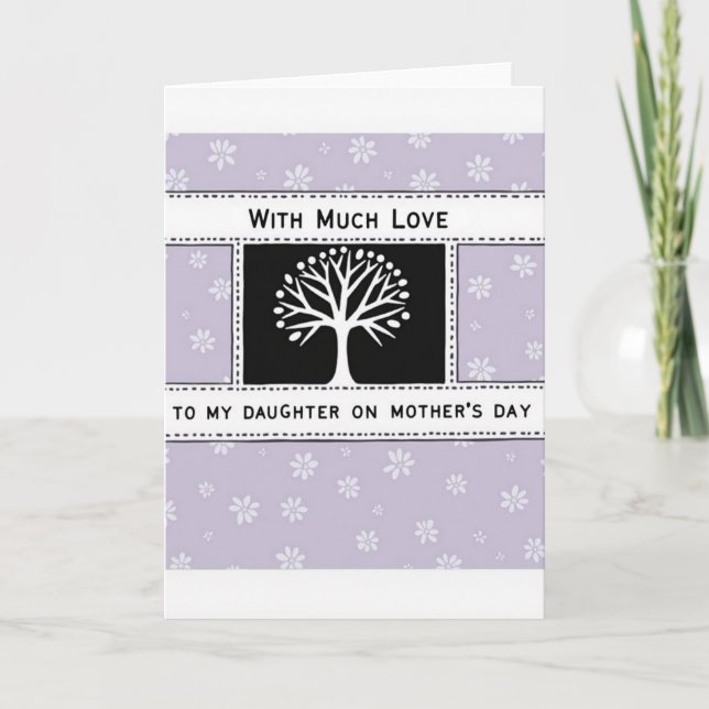 Sweet Mothers Day Tree Art Card (Front)