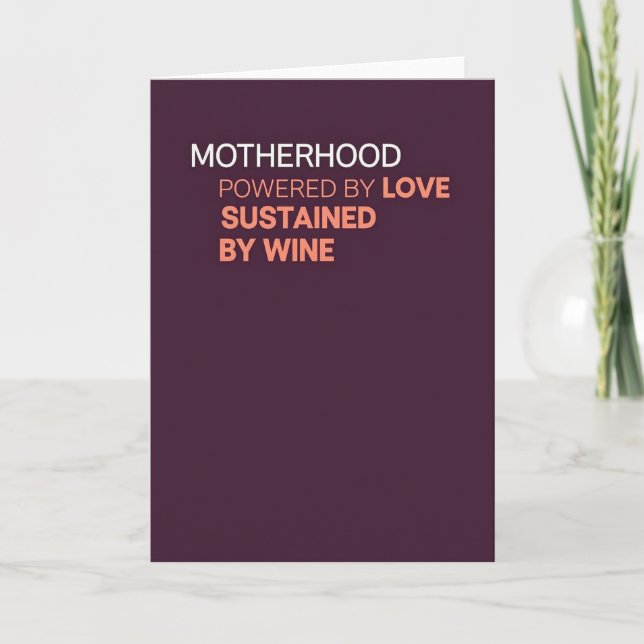 Sweet Mothers Day Wine Card (Front)