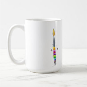 Sweet Mug With Polly Paintbrush Illustration