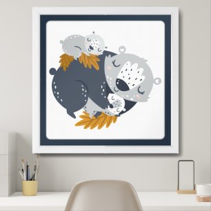 Sweet Mum and Baby Animals Poster
