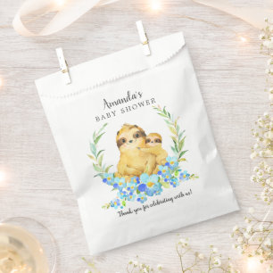 Sweet Mum & Baby Sloth Shower Favour Bags