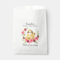 Sweet Mum & Baby Sloth Shower Favour Bags