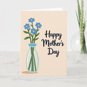 Sweet Mum Blue Blooms Card