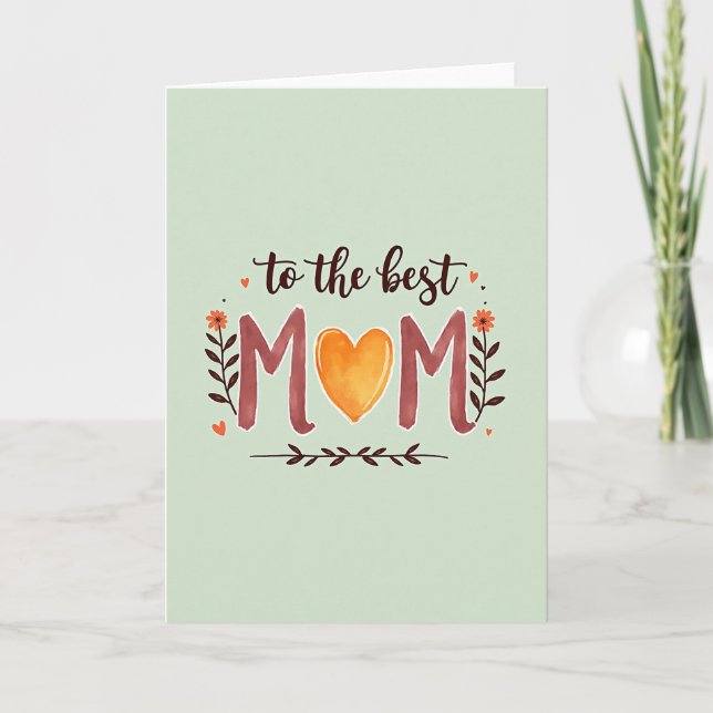 Sweet Mum Floral Branch Card (Front)