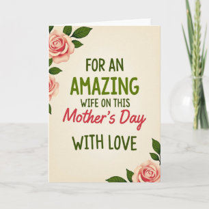 Sweet Mum With Roses Day Card