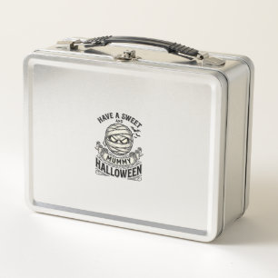 Sweet Mummy Halloween Vintage Vector Design_1 Metal Lunch Box