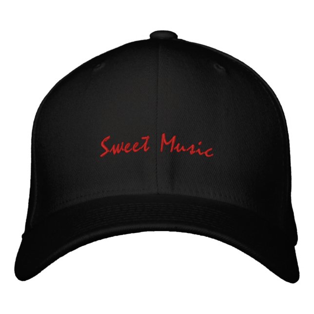 Sweet Music-Guitar-Embroidered Hat (Front)