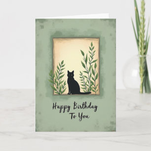 Sweet Mystic Cat Birthday Card