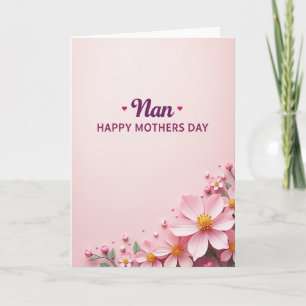 Sweet Nan Mothers Day Floral Card