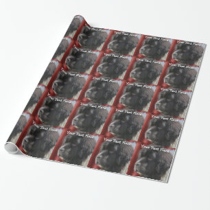 Sweet Newfoundland Dog Face Wrapping Paper
