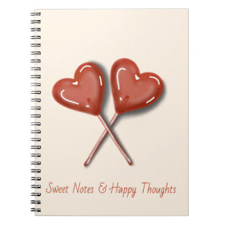 Sweet Notes & Thoughts Heart Lollipop Notebook