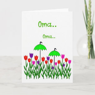 Sweet Oma Floral Tulips Card