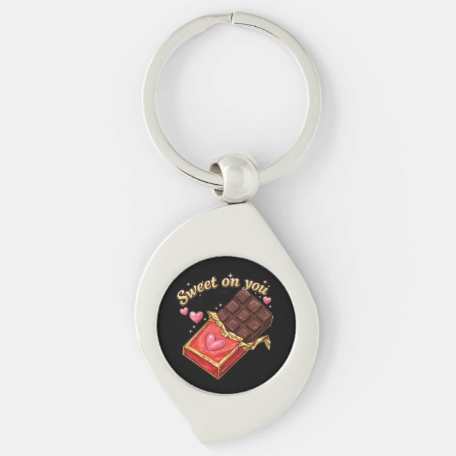 SWEET ON YOU VALENTINE DESIGN Acrylic Keychain (Front)