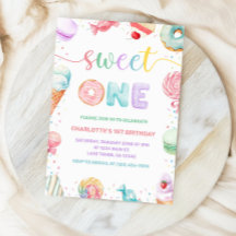 Sweet One 1st Birthday Invitation