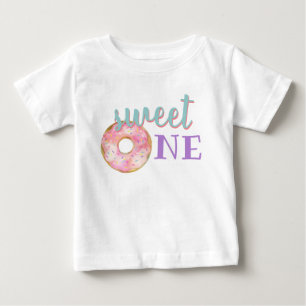 Sweet One Baby Girl First Birthday Outfit Doughnut T-Shirt