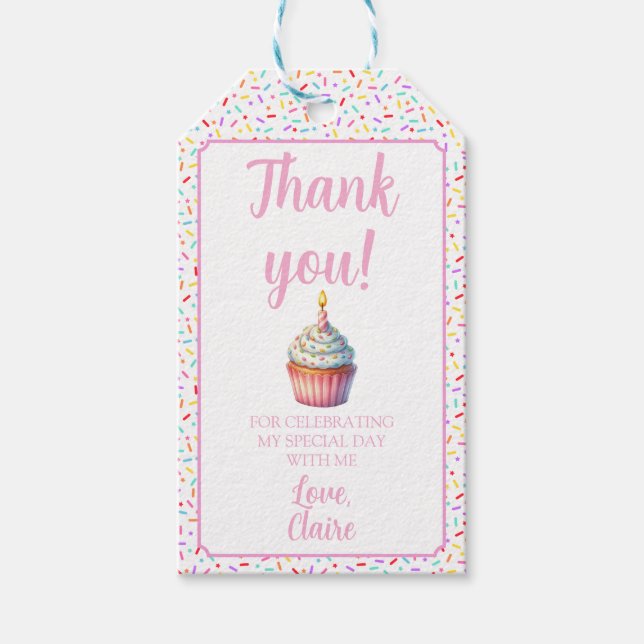 Sweet One Birthday Favour Tag (Front)