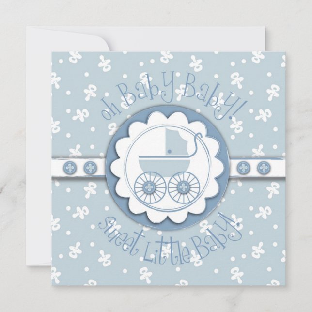 Sweet One Boy Invitation Square (Front)