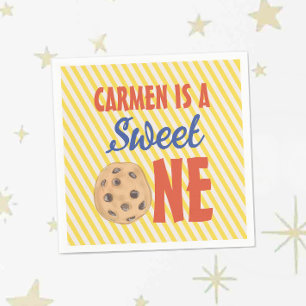 Sweet One Chocolate Cookie Birthday Napkin