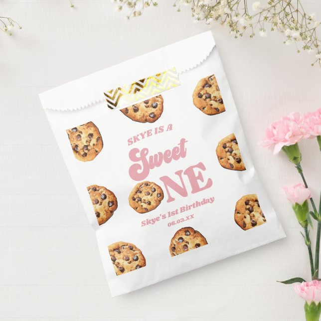 Sweet One Cookies and Milk 1st Birthday Party Favour Bags (Sealed)