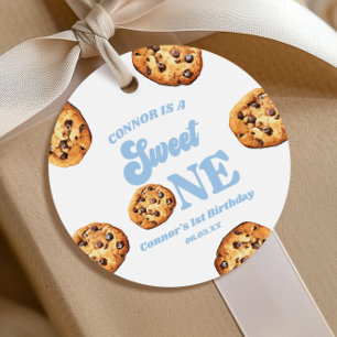Sweet One Cookies and Milk 1st Birthday Party Favour Tags