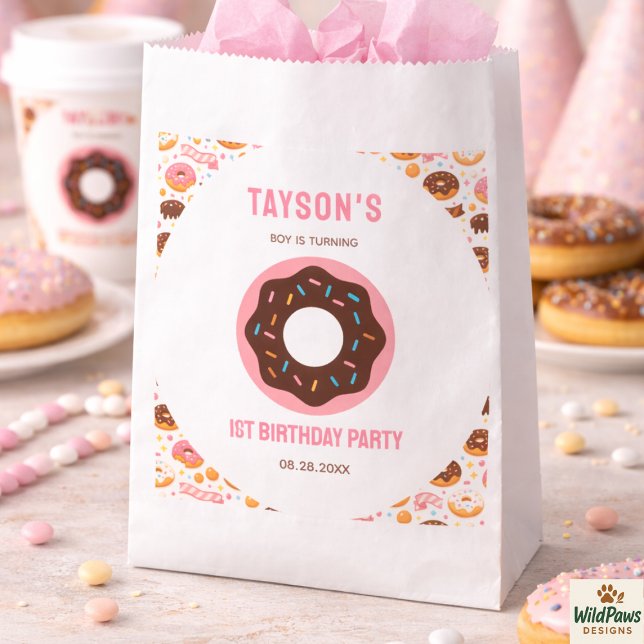 Sweet One Doughnut 1st Birthday Party | Cute Dough Favour Bags (Sweet One Donut 1st Birthday Party | Cute Donut Favor Bag
)