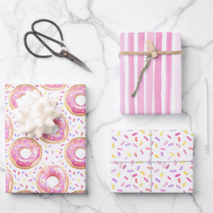 Sweet One Doughnut Birthday Gift Wrap
