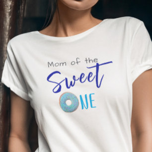 Sweet One Doughnut Blue 1st Birthday Party Mum T-Shirt